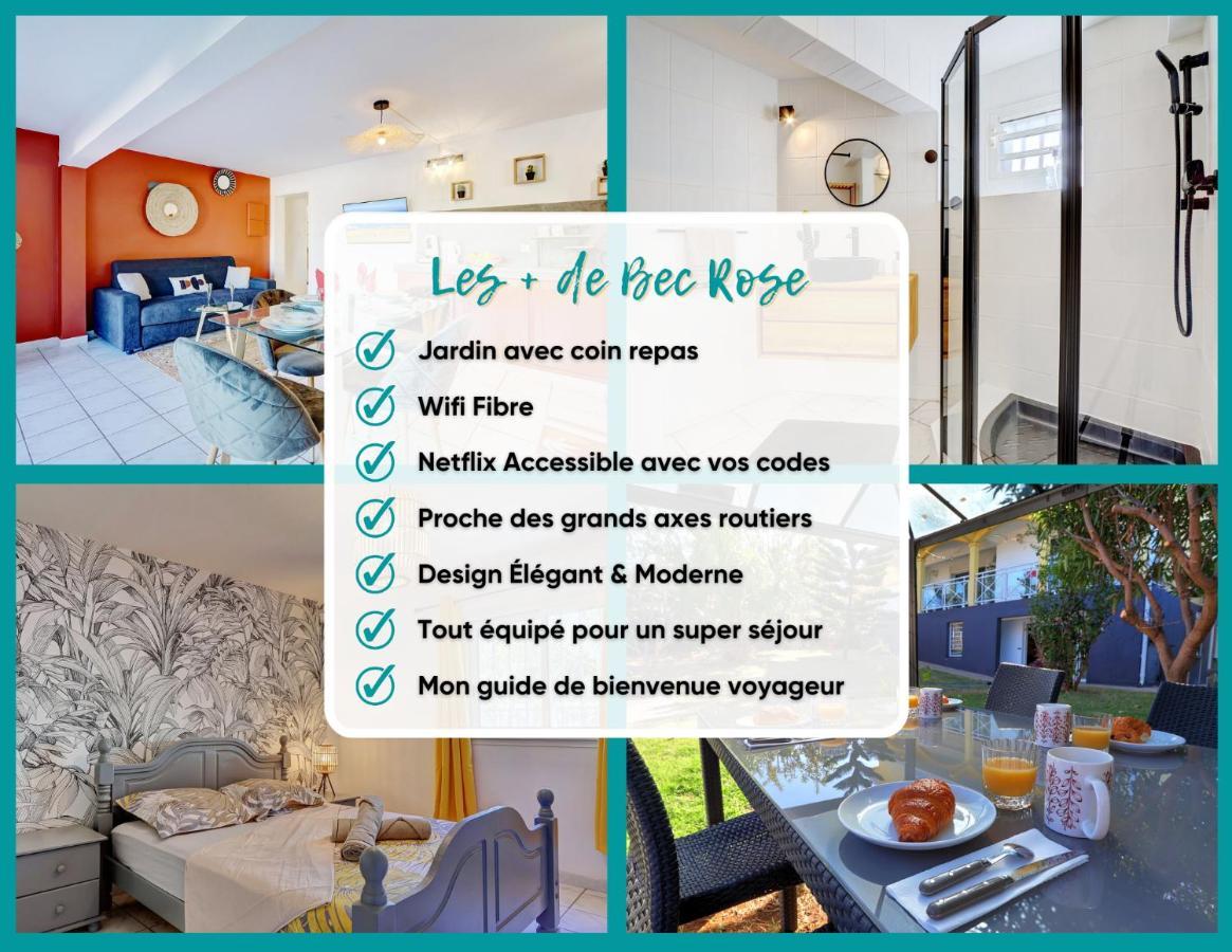 Apartmán Bec Rose - Clim - Wi-Fi - Jardin Saint-Leu Exteriér fotografie